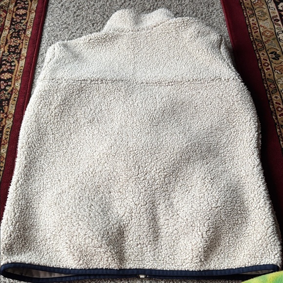 Columbia Size L Cream Sherpa Jacket with Breast Pocket - Picture 5 of 7